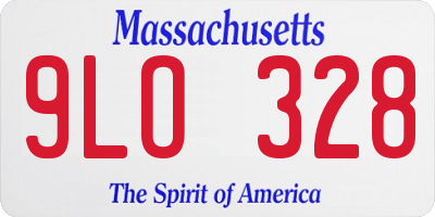MA license plate 9LO328