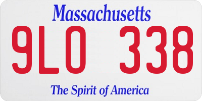 MA license plate 9LO338
