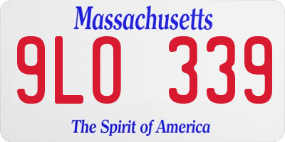 MA license plate 9LO339