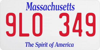 MA license plate 9LO349