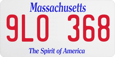 MA license plate 9LO368