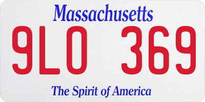 MA license plate 9LO369