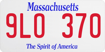 MA license plate 9LO370
