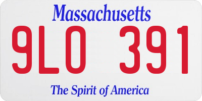 MA license plate 9LO391