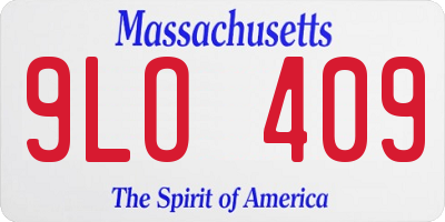 MA license plate 9LO409