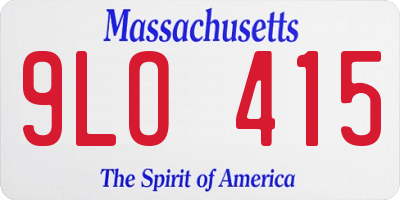 MA license plate 9LO415