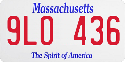 MA license plate 9LO436