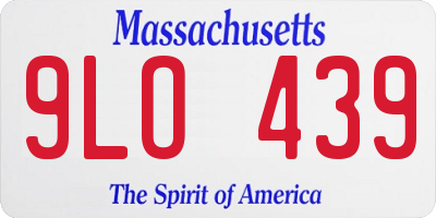 MA license plate 9LO439