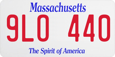 MA license plate 9LO440