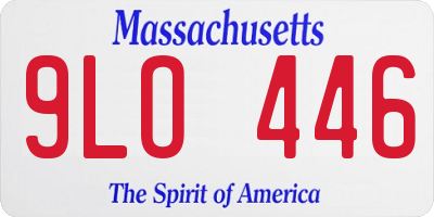 MA license plate 9LO446