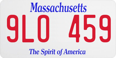 MA license plate 9LO459