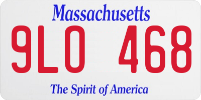 MA license plate 9LO468