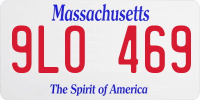 MA license plate 9LO469