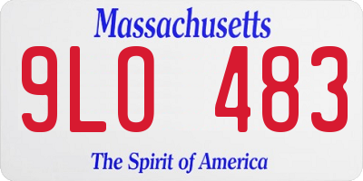 MA license plate 9LO483