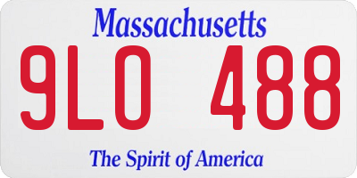 MA license plate 9LO488