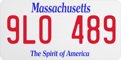 MA license plate 9LO489