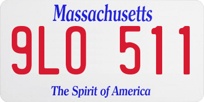 MA license plate 9LO511
