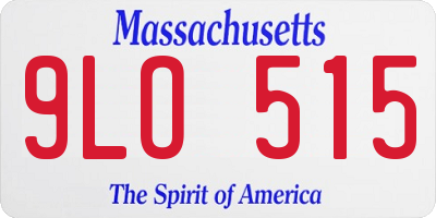 MA license plate 9LO515