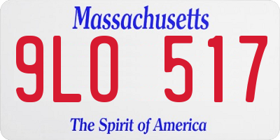 MA license plate 9LO517
