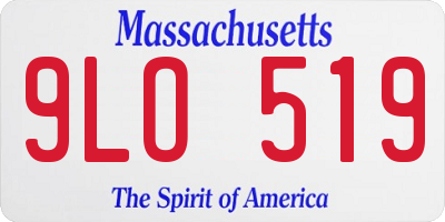 MA license plate 9LO519