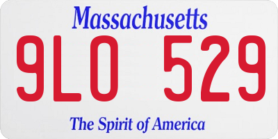 MA license plate 9LO529