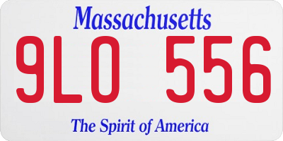 MA license plate 9LO556