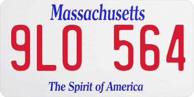 MA license plate 9LO564