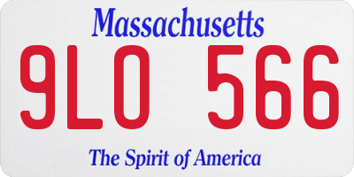 MA license plate 9LO566