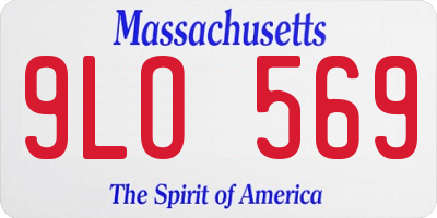 MA license plate 9LO569