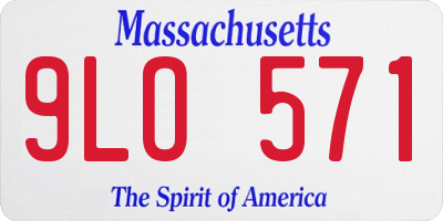 MA license plate 9LO571