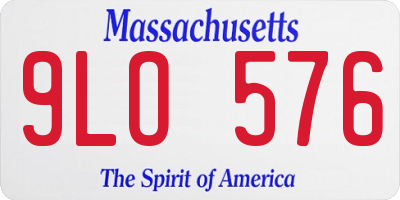 MA license plate 9LO576