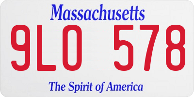 MA license plate 9LO578