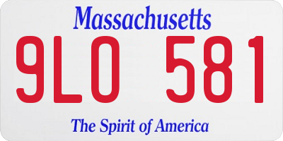 MA license plate 9LO581