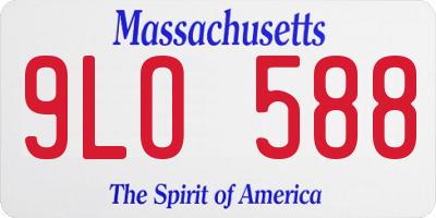 MA license plate 9LO588