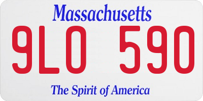 MA license plate 9LO590