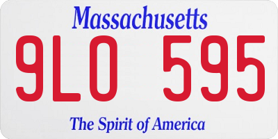 MA license plate 9LO595