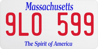 MA license plate 9LO599