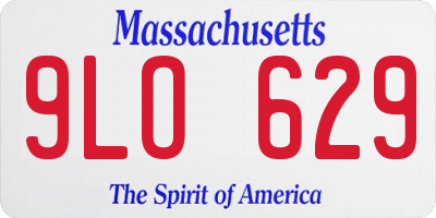 MA license plate 9LO629