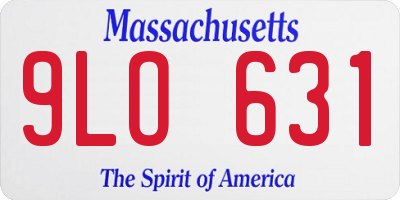 MA license plate 9LO631