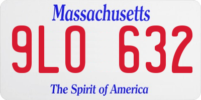 MA license plate 9LO632