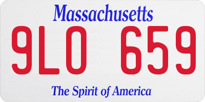 MA license plate 9LO659