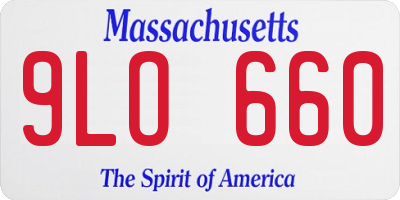 MA license plate 9LO660