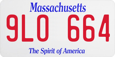 MA license plate 9LO664