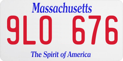 MA license plate 9LO676
