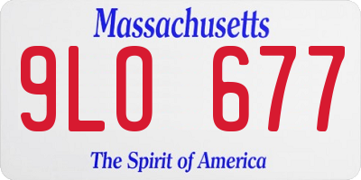 MA license plate 9LO677