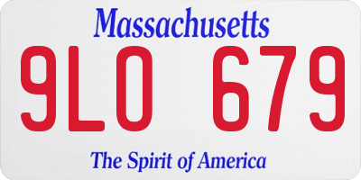 MA license plate 9LO679