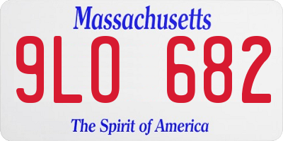 MA license plate 9LO682