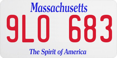 MA license plate 9LO683