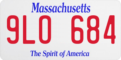 MA license plate 9LO684