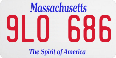 MA license plate 9LO686